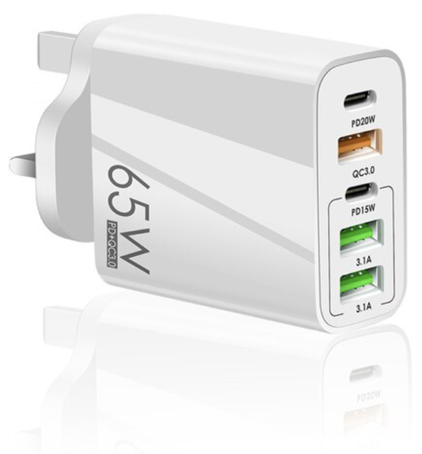 شاحن موبايل Olaf 65W USB Charger Fast Charge Adapter