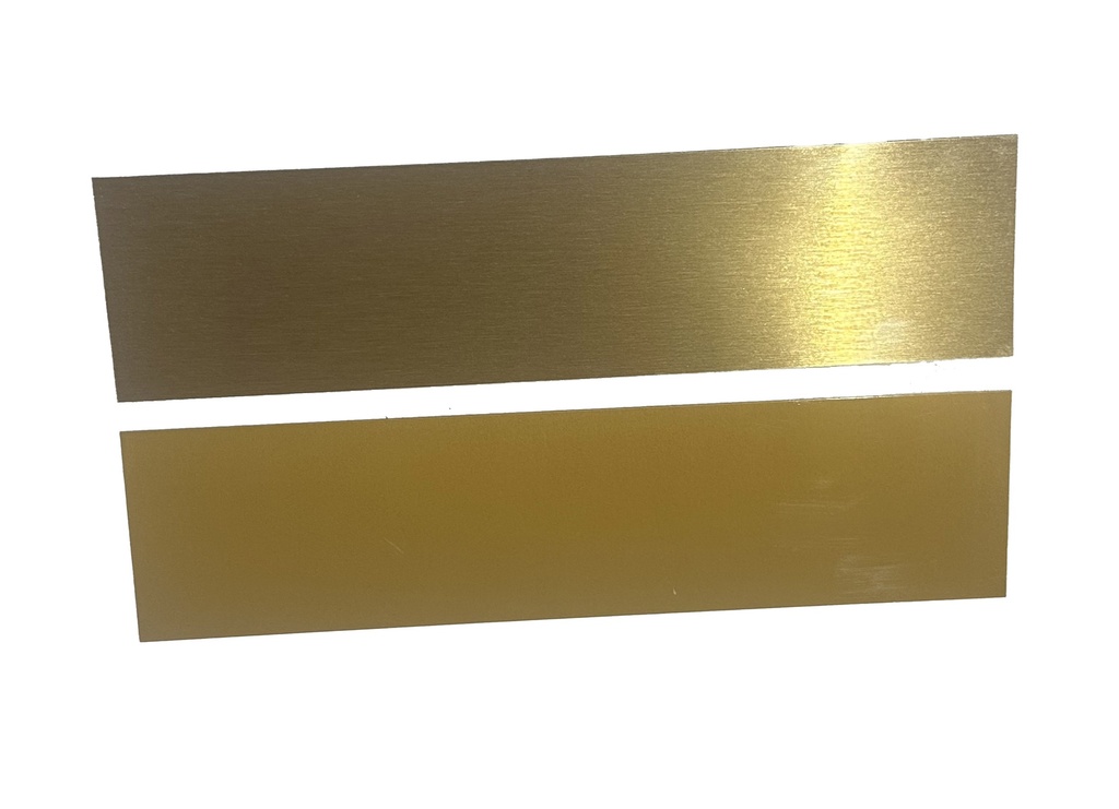 Name holder on both sides, gold, 2*8 inches, aluminum