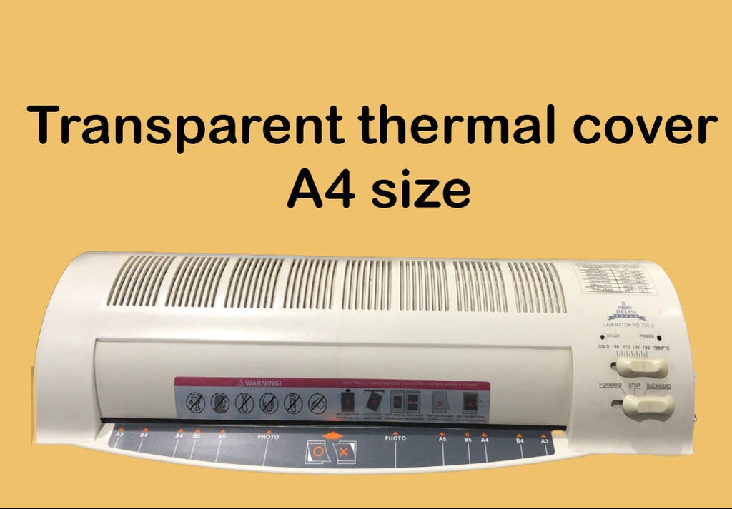 Transparent thermal cover A4 size