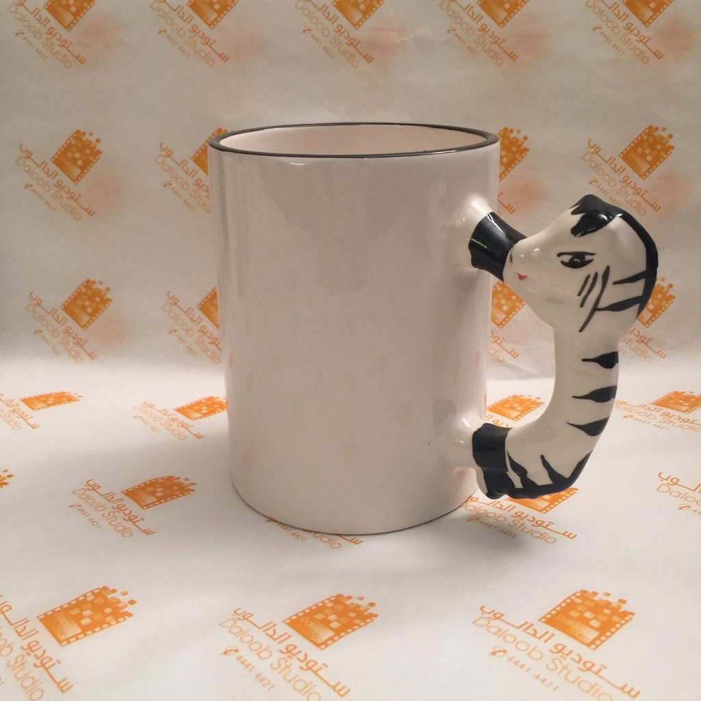 Ceramic mug with horse-shaped handle