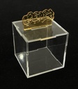 Acrylic box for distributions with a gift cover