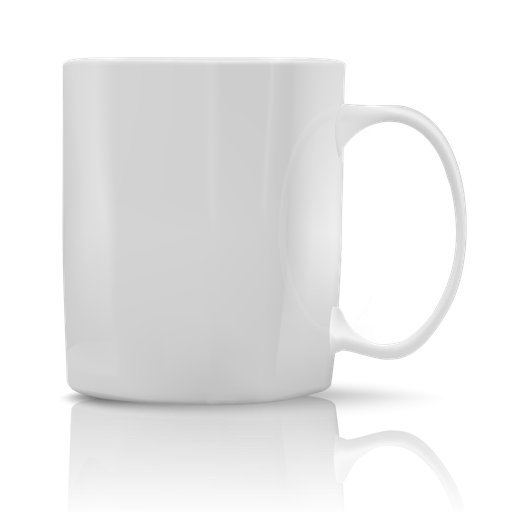 Printable white ceramic mug  